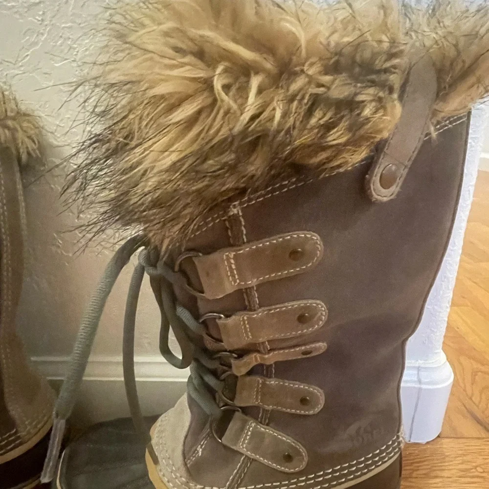 Sorel Joan of Arctic‎ Snow Boots Winter Grey sz 7 Woman